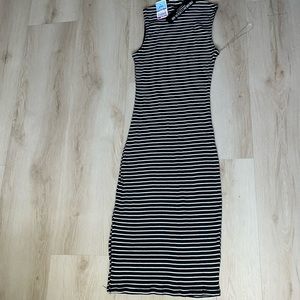Ribbed striped dress